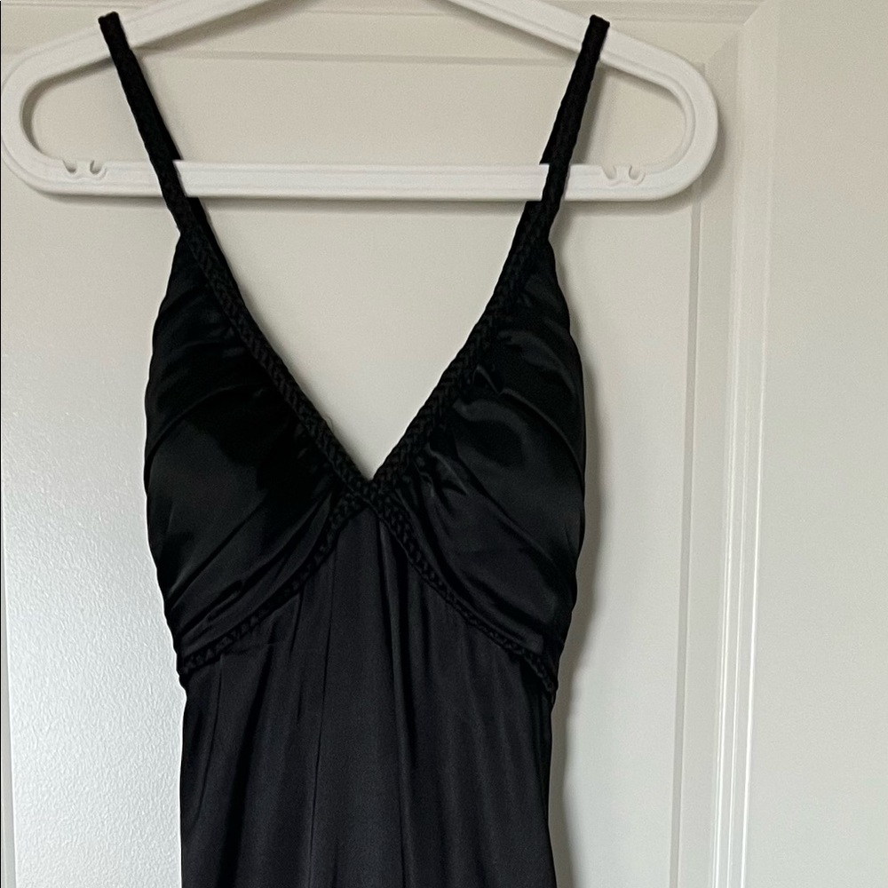 Formal satin black dress